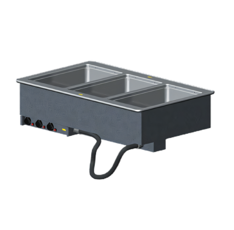 Product image #1 for Vollrath Three-Well Electric Hot Food Drop-In for 3 Full-Size Pans, Auto-Fill, 625W Per Well, 120V