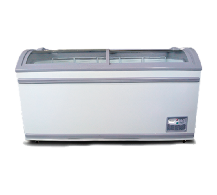 Product image #1 for Omcan USA 17.7 Cu. Ft. Ice Cream Freezer with Sliding Curved Glass Doors