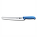 Thumbnail image #1 for Victorinox Fibrox HACCP 10-1/4 Inch Serrated Baker's Bread & Cake Knife with Green Handle