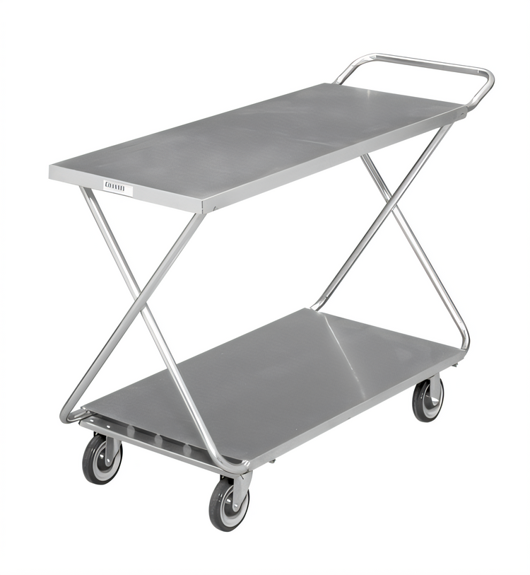 Product image #1 for Channel Galvanized Stocking / Marking Truck with Handle and Solid Bottom Deck