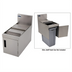 Thumbnail image #1 for Prestige Stainless Steel Underbar Trash Receptacle Cover with Sliding Cover and Hinged Front Door, 12 x 25 x 19 Inches