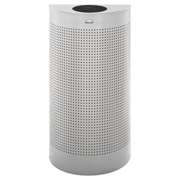 Product image #1 for Rubbermaid Commercial Silhouette 12 Gallon Half-Round Open-Top Indoor Receptacle