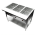 Thumbnail image #1 for BK Resources ST-SW-3 Electric 3-Pan Stainless Steel Steam Table with Cutting Board Shelf
