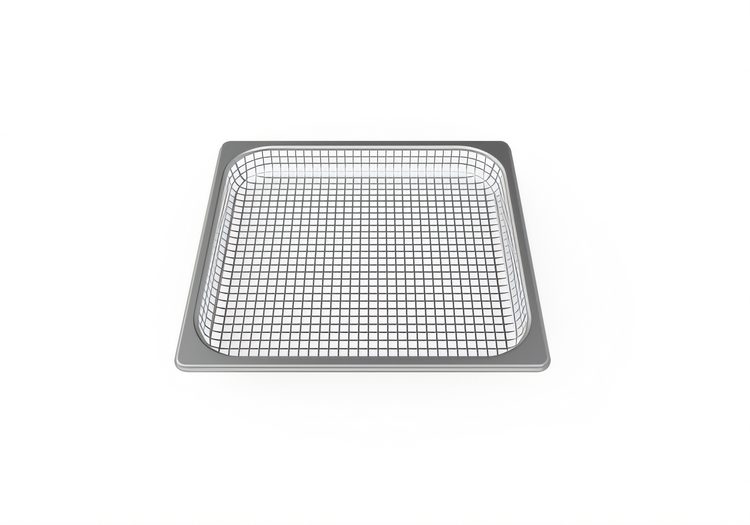 Product image #1 for Perforated Stainless Steel Steam Tray, Microwave Compatible, 14 x 13 Inches