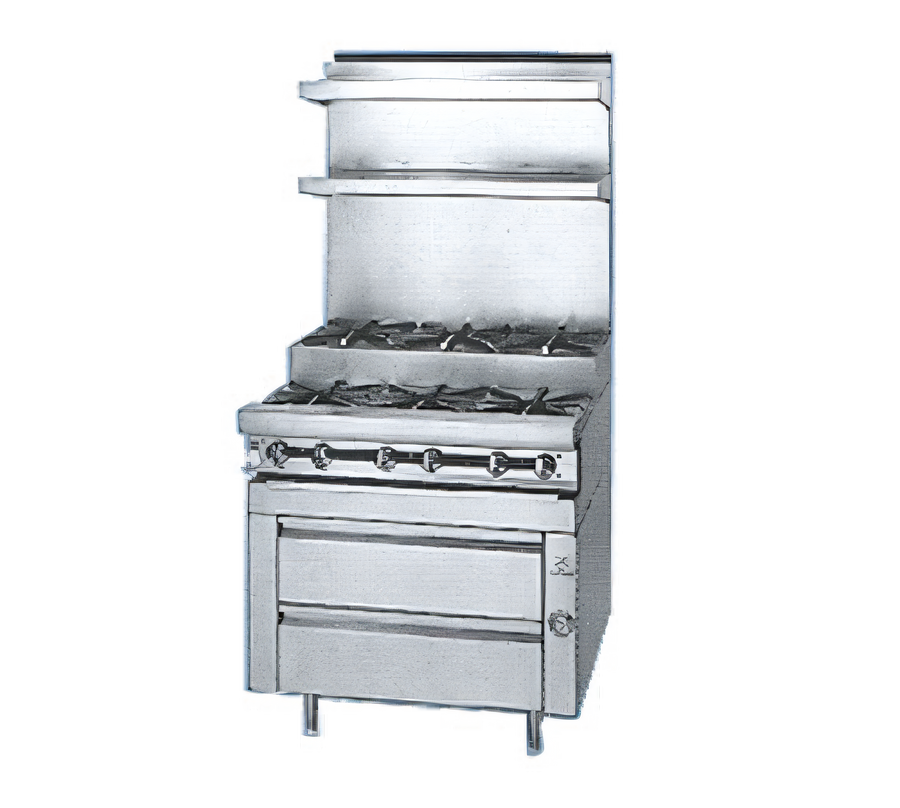 Product image #1 for Titan 12 Inch Modular Heavy Duty Gas Range with 1 Open Burner and 1 Step-Up Burner