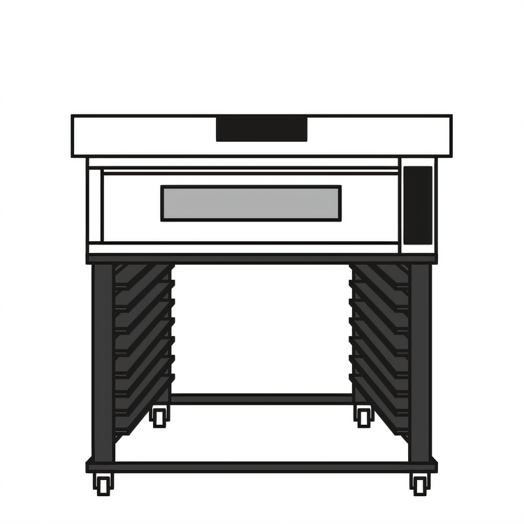 Product image #2 for Moretti Forni iDeck Electric Deck Pizza Oven, 41-1/2" x 26" Chamber, 6 x 14" Pizza Capacity, with Stand and Hood