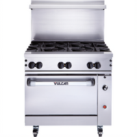 Vulcan Endurance 36-Inch Natural Gas 6-Burner Restaurant Range with Standard Oven