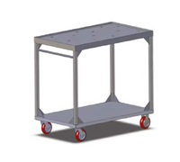 Carter-Hoffmann TT136 Two-Shelf Stainless Steel Stacking Tray Transport Cart for 136 Correctional Insulated Trays