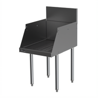 Top Shelf TS Series 18-Inch Wide Underbar Drop-Down Drainboard, 24-Inch Deep, Stainless Steel, 6-Inch Backsplash