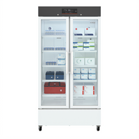 KoolMore 27 Cu. Ft. Medical Vaccine Refrigerator with 2 Swing Glass Doors and Multi-Level Emergency Alarms