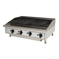 Toastmaster 48 Inch Countertop Radiant Gas Charbroiler, 120,000 BTU