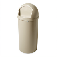 Marshal Classic 25-Gallon Round Bathroom Trash Can with Dome Lid