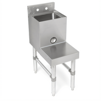 John Boos UBBS-2112 Freestanding Underbar Blender Station with Dump Sink, 12 x 21 Inches, Stainless Steel