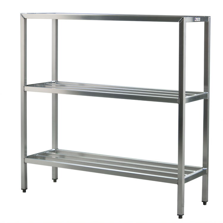 Product image #1 for New Age H.D. Series All Welded 3-Tier Heavy Duty Aluminum Shelving Unit, 42W x 24D x 60H