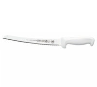 Mundial 10-Inch Curved Micro-Serrated Bread Knife with White Polypropylene Handle