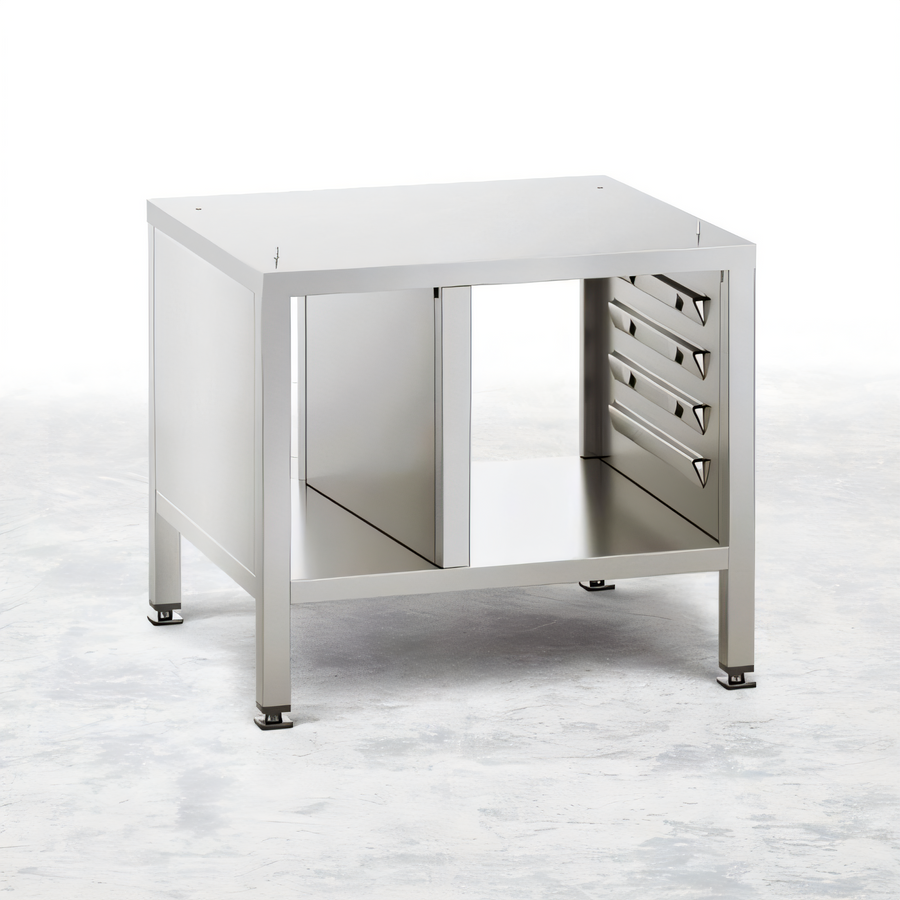 Product image #1 for RATIONAL Stand II Stationary Combi-Duo XS Oven Stand with 4 Support Rail Sets and Storage Compartment