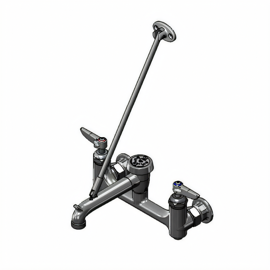 Product image #1 for T&S Brass 8-Inch Wall Mount Service Sink Mixing Faucet with Vacuum Breaker