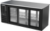 Thumbnail image #1 for Beverage-Air Three-Section Food-Rated Pass-Thru Back Bar Refrigerator with 6 Sliding Glass Doors, 72-Inch Wide
