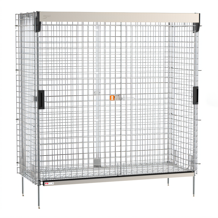 Product image #1 for Metro Super Erecta Chrome Stationary Sliding Door Security Cage, 62-1/2" W x 28-1/2" D x 66-13/16" H