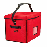 Cambro GoBag Stadium Delivery Bag, 21 x 15 x 17 Inch, Red, Full-Size Food Pan Capacity