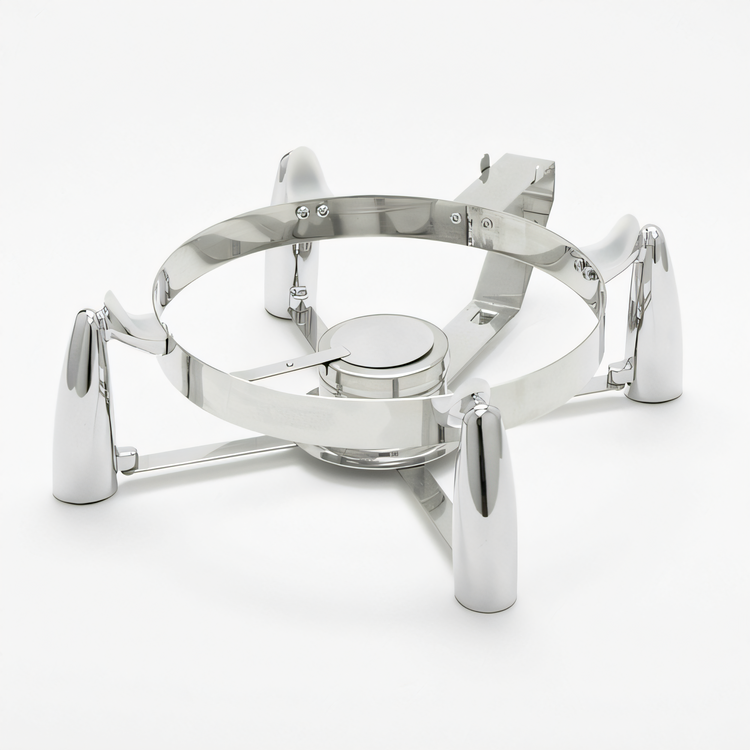 Product image #1 for Evolution Round Chafer Stand with Fuel Holder, Stainless Steel
