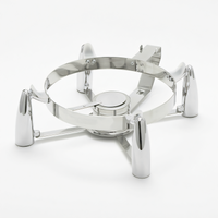 Evolution Round Chafer Stand with Fuel Holder, Stainless Steel