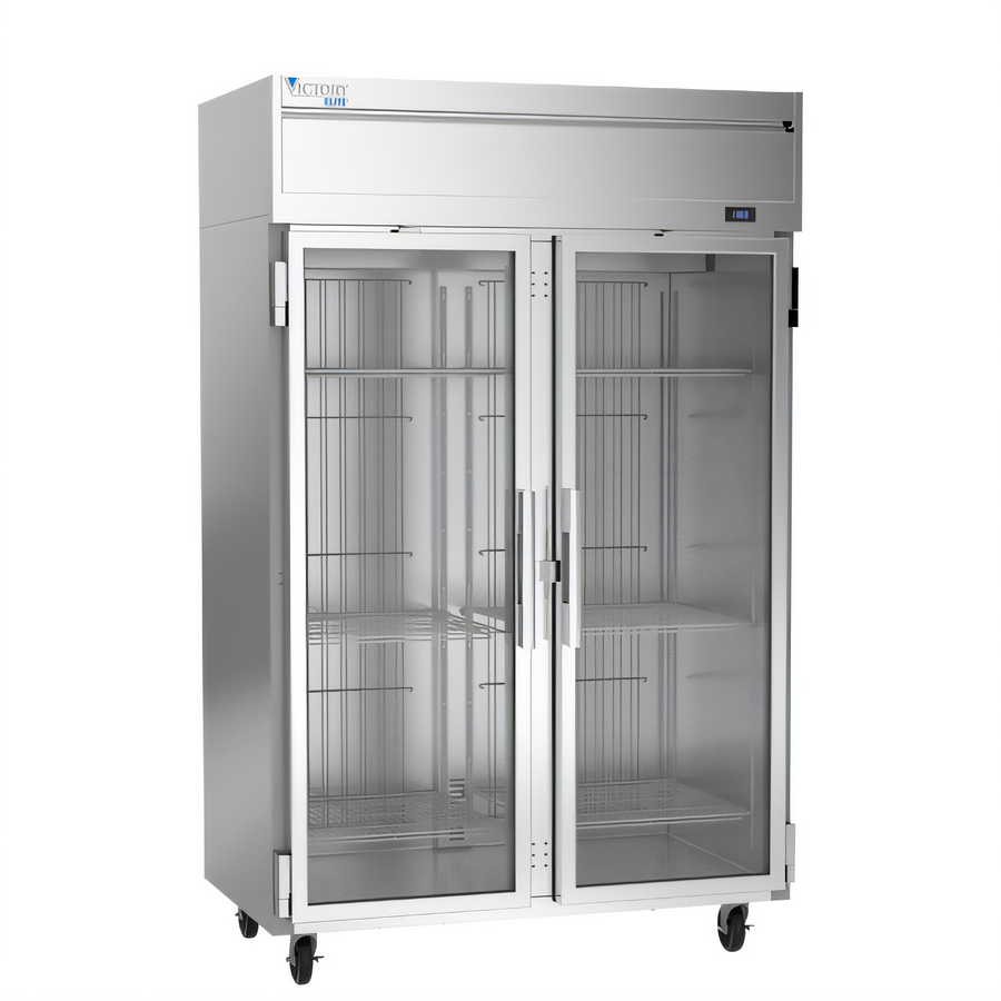 Product image #1 for Victory Elite VEFSA-2D-GD-HC Two-Section Reach-In Glass Door Freezer with V-Core Technology