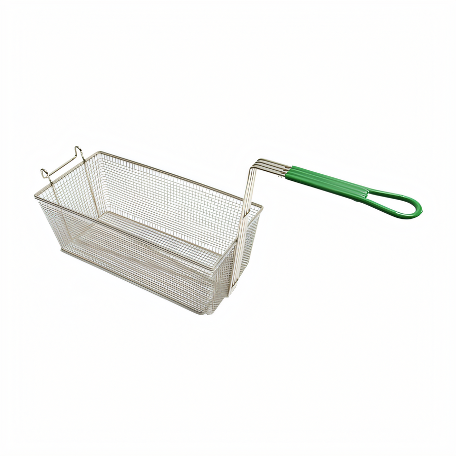 Product image #1 for Frymaster/Dean Twin-Size Nickel-Plated Steel Rectangular Fryer Basket with Basket Lifts
