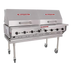 Thumbnail image #1 for Magicater 60-Inch Natural Gas Transportable Charbroiler with 8 Burners, Roll-Top Hoods and Casters