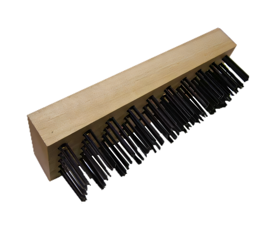 Product image #1 for Wooden Block Brush #15, No Handle, Steel Bristles