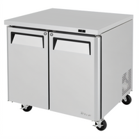 Turbo Air M3 Series 36-Inch Two-Section Undercounter Freezer with Rear-Mount Self-Contained Refrigeration