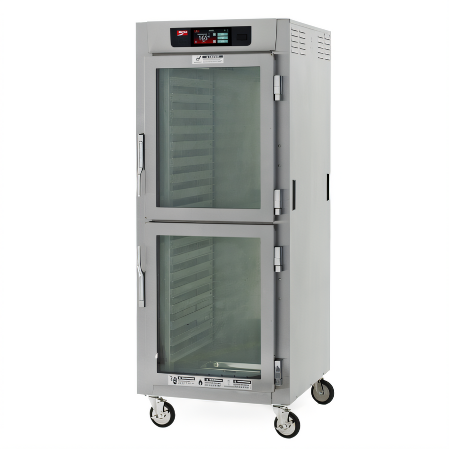 Product image #1 for Metro C5 8 Series Full-Height Pass-Thru Controlled Temperature Holding Cabinet with Lip-Load Slides, 17-Pan Capacity, Touch Screen, and Dutch Doors