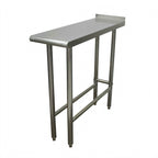 Thumbnail image #1 for Advance Tabco TFMS-152 15 x 24-Inch Stainless Steel Open-Base Equipment Filler Table, 16-Gauge 304 Top, 1-1/2-Inch Rear Upturn