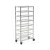 Thumbnail image #1 for Universal Aluminum Restaurant Rack with 8 Fixed Slides for 10 x 30 or 12 x 30 Platters, 32-1/2 x 16 x 70-11/16 Inches