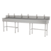 Thumbnail image #1 for Advance Tabco 120-Inch Six-Station Knee-Operated Floor-Mounted Hand Wash Sink with Gooseneck Spouts