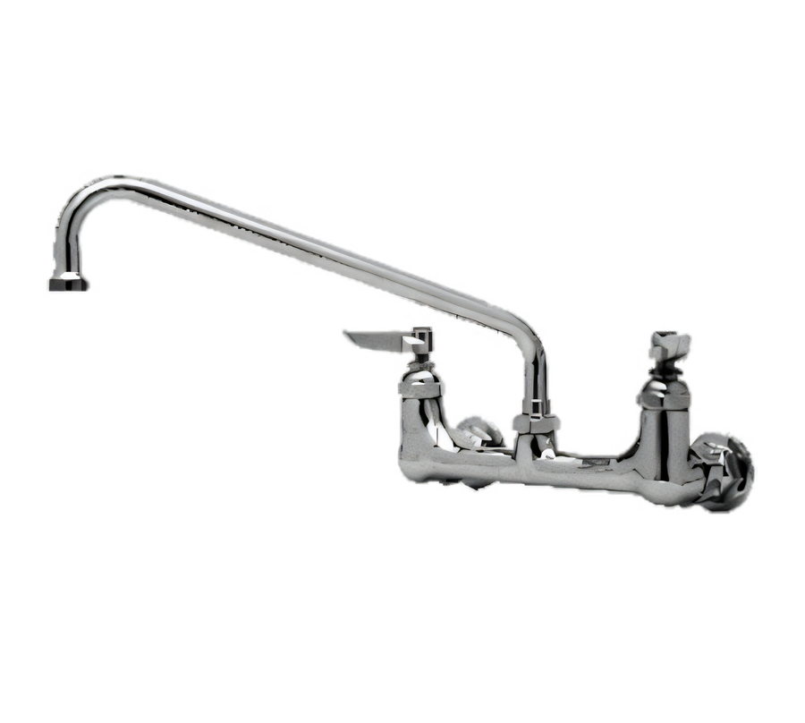Product image #1 for T&S Brass B-0231-M 8-Inch Wall-Mount Mixing Faucet with 12-Inch Swing Nozzle