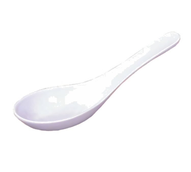 Product image #1 for Chinese Soup Spoon, 5 Inch, 2/3 oz Capacity, Ceramic, White, Case of 40 Dozen