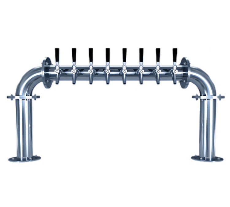 Product image #1 for Biergarten U-Shaped Countertop Glycol-Cooled 8-Faucet Draft Beer Tower