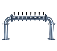 Biergarten U-Shaped Countertop Glycol-Cooled 8-Faucet Draft Beer Tower