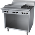 Thumbnail image #1 for Garland Cuisine Series 36-Inch Heavy Duty Gas Combination Top Range with 2 Open Burners, 24-Inch Thermostatic Griddle, and Storage Base