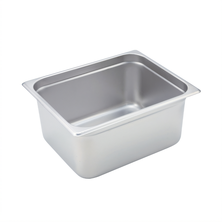 Product image #2 for Winco 1/2 Size Solid Steam Table Pan, 6-Inch Deep, Anti-Jamming Stainless Steel