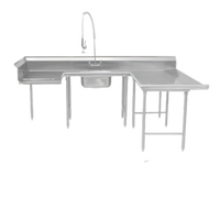 Advance Tabco Right-Hand U-Shaped Soiled Dishtable with Pre-Rinse Sink and Dishlanding, 108 x 72 Inch