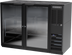 Thumbnail image #1 for Beverage Air BB48HC-FG-B Two-Section Food-Rated Back Bar Refrigerator with Glass Doors, 48 Inch, Black Exterior