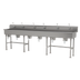 Thumbnail image #1 for Advance Tabco Six-Station Knee-Operated Freestanding Hand Sink with Gooseneck Spouts