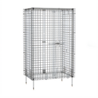 Olympic 36-Inch W x 24-Inch D Chrome Security Enclosure Kit with Side-Hinged Doors
