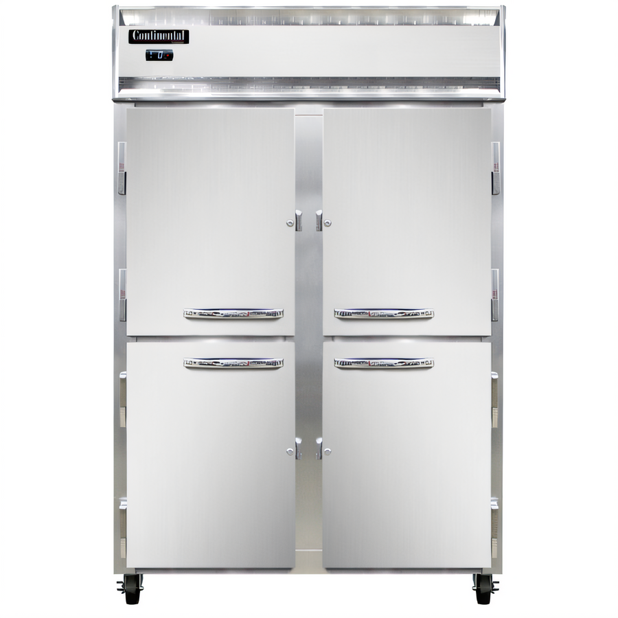 Product image #1 for Continental Refrigerator 2FNSAHD Two-Section Reach-In Freezer with Half-Height Solid Doors