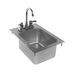 Thumbnail image #1 for Glastender Drop-In Hand Sink with Low-Lead Gooseneck Faucet, 12 x 17 Inch, Stainless Steel