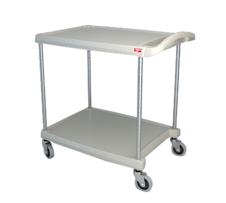 Product image #1 for Metro myCart Series 2-Shelf Polymer Utility Cart, Gray, 300 lb Capacity