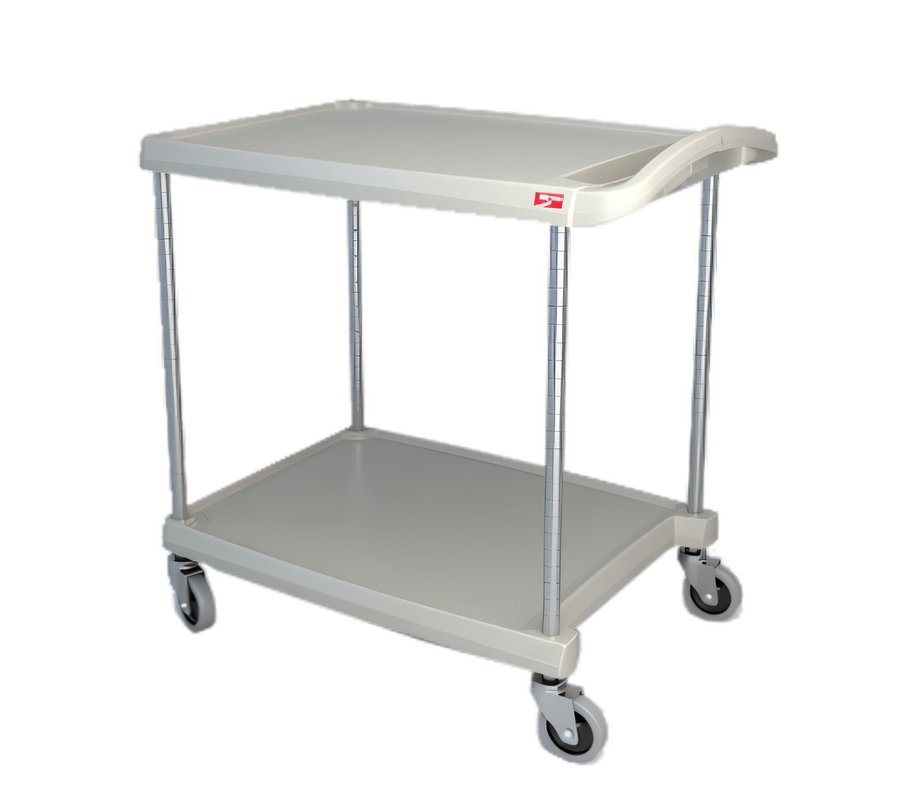 Product image #1 for Metro myCart Series 2-Shelf Polymer Utility Cart, Gray, 300 lb Capacity
