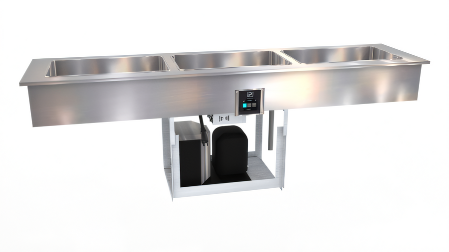 Product image #1 for Duke FCP3-SL Slimline 3-Section Full-Size Flush Mount Drop-In Cold Pan